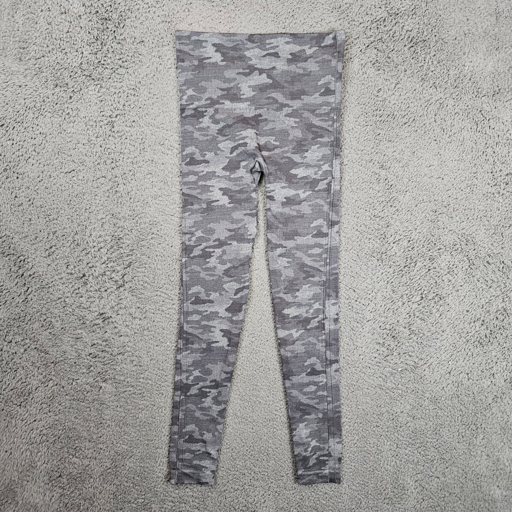 Spanx Look at Me Now Seamless Camo Leggings Grey S/P High Waist Slimming